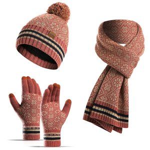 3 Piece - Glove Scarf Hat Set